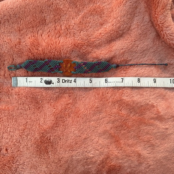 Boho Handmade Macrame Butterfly Bracelet Blue Purple Woven Friendship - Picture 3 of 9